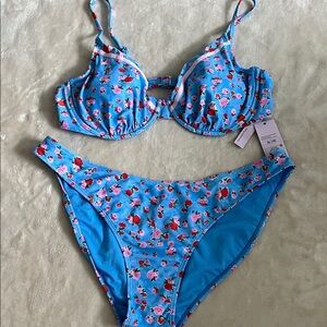 🦋Wild Fable Floral Blue Women's Bikini Set